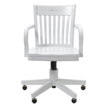 Madison Swivel Office Chair - Antique White