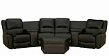 Rainer 7-Pc Home Theater Seating Curved Row by Wholesale Interiors