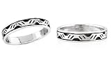 Unisex Oxidized Ring Band in Sterling Silver