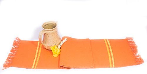Nativo Crafts - Autum colors handloomed table runner, 100% cotton, Colors from the season to decorate your table, Perfect for Thanksgiving, Eco friendly, Premium quality (60 x 12 inches)