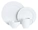 Emeril Super White Porcelain 16-Piece Dinnerware Set, Service for 4