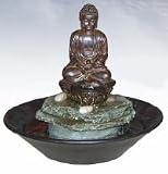 Alpine TT8026 Garden Buddha Cobblestone Fountain with LED Light