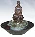 Alpine TT8026 Garden Buddha Cobblestone Fountain with LED Light