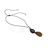 Tagua Nut Brown Pendant-2-Piece Tagua 