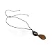 Tagua Nut Brown Pendant-2-Piece Tagua 