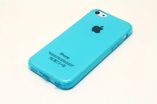 iPhone 5C Soft Silicone Clear Case, EZstation (TM) iPhone 5C, Colorful Soft Clear Matte Slim Fit Color See-Thru Back Cover Case, Snap-On Silicone / TPU Back Case Cover Skin for Apple iphone 5C (SKY BLUE MATTE)
