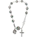 Sterling Silver Cloisonne Rosary Bracelet
