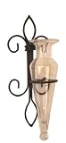 Amphora Vase on Fleur Lis Wall Sconce in Clear