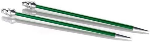 Signature Needle Arts Single Point Needle Size 1, Stiletto Point, Spiral Cap Knitting Needle