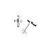 Sterling Silver Tiny White CZ Cross Post Earring