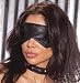 Black Leather Blindfold Fetish Adjustable strap
