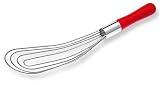 Best Manufacturers Flat Roux/Gravy Whip 12-inch Red Wood Handle