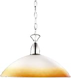 Trio Pendelleuchte Nickel matt Glas orange gelb weiss Ø 40 cm