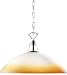 Trio Pendelleuchte Nickel matt Glas orange gelb weiss Ø 40 cm