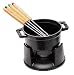 Staub .25 Quart Chocolate Fondue Set, Black