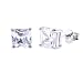 .80 ct princess cut cubic zirconia diamond stud earrings