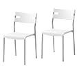 2 Ikea Laver Chairs Stackable White Modern