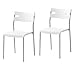 2 Ikea Laver Chairs Stackable White Modern