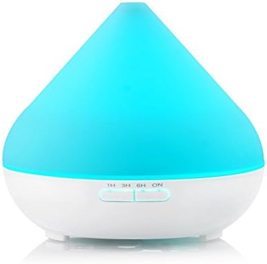 Aromatherapy Diffuser Leofan Essential Oil Diffuser 300ml, Ultrasonic Aroma Humidifier (Up to 8H Use, Mist Control, Waterless Auto Shut-Off, 4 Timer Settings, 7 Color LED Lights)