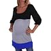 Black Grey Blue 3/4 Sleeve Maternity Tunic/Shirt