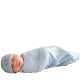Merino Kids Cocooi Babywrap Swaddle, Periwinkle Blue