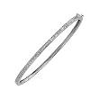 14K White Gold Diamond Bangle Bracelet - 0.33 Ct.