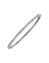 14K White Gold Diamond Bangle Bracelet - 0.33 Ct. -- LIFETIME WARRANTY