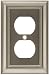 Brainerd 64234 Single Nickel Duplex Outlet Wall Plate