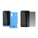EMPIRE Light Blue Rubberized Hard Case Cover + Screen Protector for Sprint  ....
