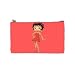Cosmetic Bag (Makeup Bag) Small (2-Sided) of Vintage Art Deco Betty Boop in Red Dress