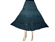 New Womens Designer Fashion Skirt Grey Embroidered Cotton Skirts 37"