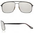TOM FORD CONNOR TF70 192 SEMI-DARK BROWN FRAME DARK BROWN LENS METAL AVIATOR SUNGLASSES