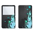 Rockstar Blue Design Skin Decal Sticker for Apple iPod video 30GB/ 60GB/ 80GB Player
