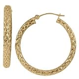 Mesh 14K Open Hoop Earrings