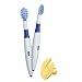 NUK 10256205 - Zahnpflege-Lernset, 2-teilig, Putzlernstift und Putztrainer inkl. Schutzring, optimale Vorbereitung aufs Z�hneputzen, BPA-frei, 1 Set
