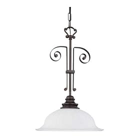 Thomas Lighting Apollo Colonial Bronze Dome Pendant by Thomas Lighting