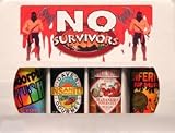 Gag Gift - No Survivors Hot Sauce Gift Box: Includes Dave's Insanity 5oz, Marie Sharp's Fiery Hot 5oz, Mad Dog Inferno 5oz, and Endorphin Rush 5oz.