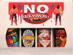 Gag Gift - No Survivors Hot Sauce Gift Box: Includes Dave
