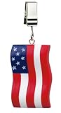 Red, White & Blue Flags Flying Patriotic Tablecloth Weight Set