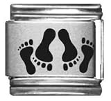 Clearly Charming 4 Bare Feet Laser Italian Charm