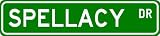 SPELLACY Street Sign ~ Personalized Family Lastname Sign ~ Gameroom, Basement, Garage Sign ** ALUMINUM