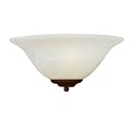 Casual Bronze 1-Bulb Wall Sconce - Marble Shade