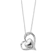 Sterling Silver CZ in My Heart Sentimental Expressions Necklace