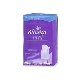 Always Thin Pantiliners, Regular, Unscented, 60 pantiliners