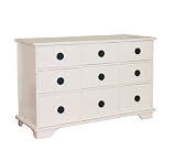 Berg Oslo 9 Drawer Dresser White/Espresso