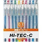 パイロット　ゲルインクボールペン　ハイテックＣ　１０色セット　ボール径０．３ｍｍ 　LH-200C3-10C