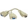 150mm monitor splitter cable (1 x HD15M to 2 x HD15F)