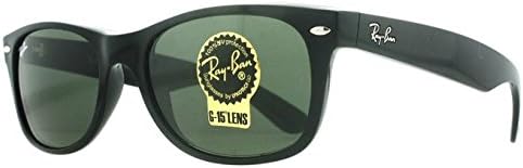 RB2132 New Wayfarer Sunglasses Black w/Green (901L) RB 2132 901L 55mm Authentic