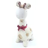 Outdoor Living : Medium Porcelain Giraffe with Red Bow (Different Sizes Available)