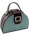 Manhatten Style Blue & Brown Croco Leather Two Tone Jewelry Box
